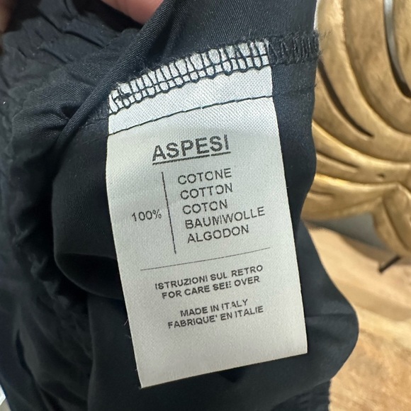 Aspesi Italy Elastic Waist Pull On 100% Cotton Pants Straight Leg Size 44 - Picture 5 of 7